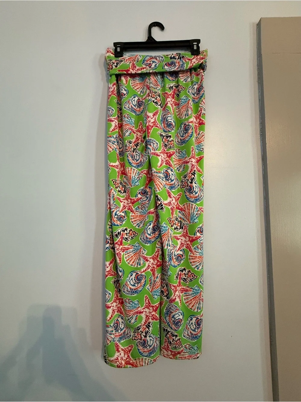Tracy Negoshian Seashell Starfish Palazzo Beach Pants XS EUC‎